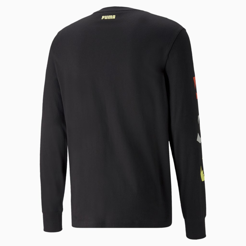 Puma 4th Quarter Long Sleeve Løbe T-shirt Herre Sort | 769453VZM