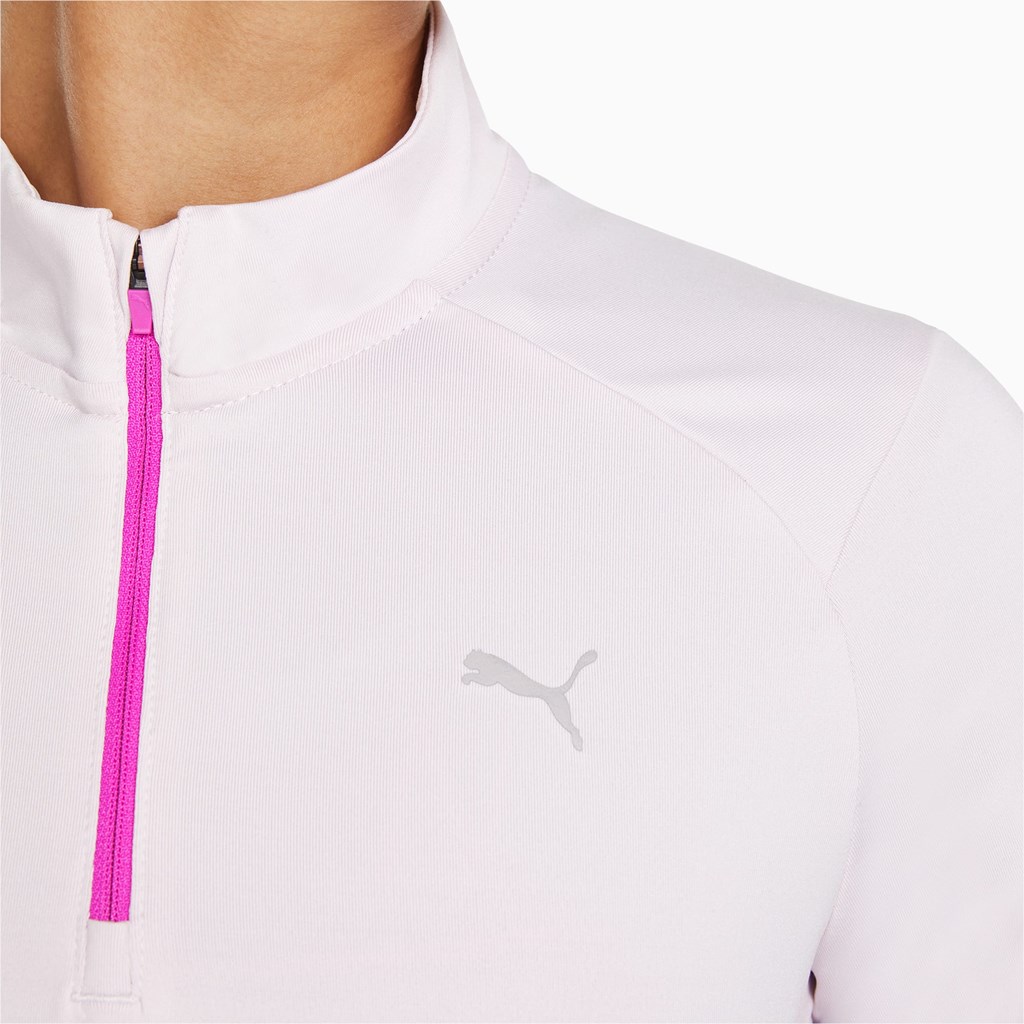 Puma 5K Knit Half-Zip Løbetop Dame Lavendel | 195874DTB