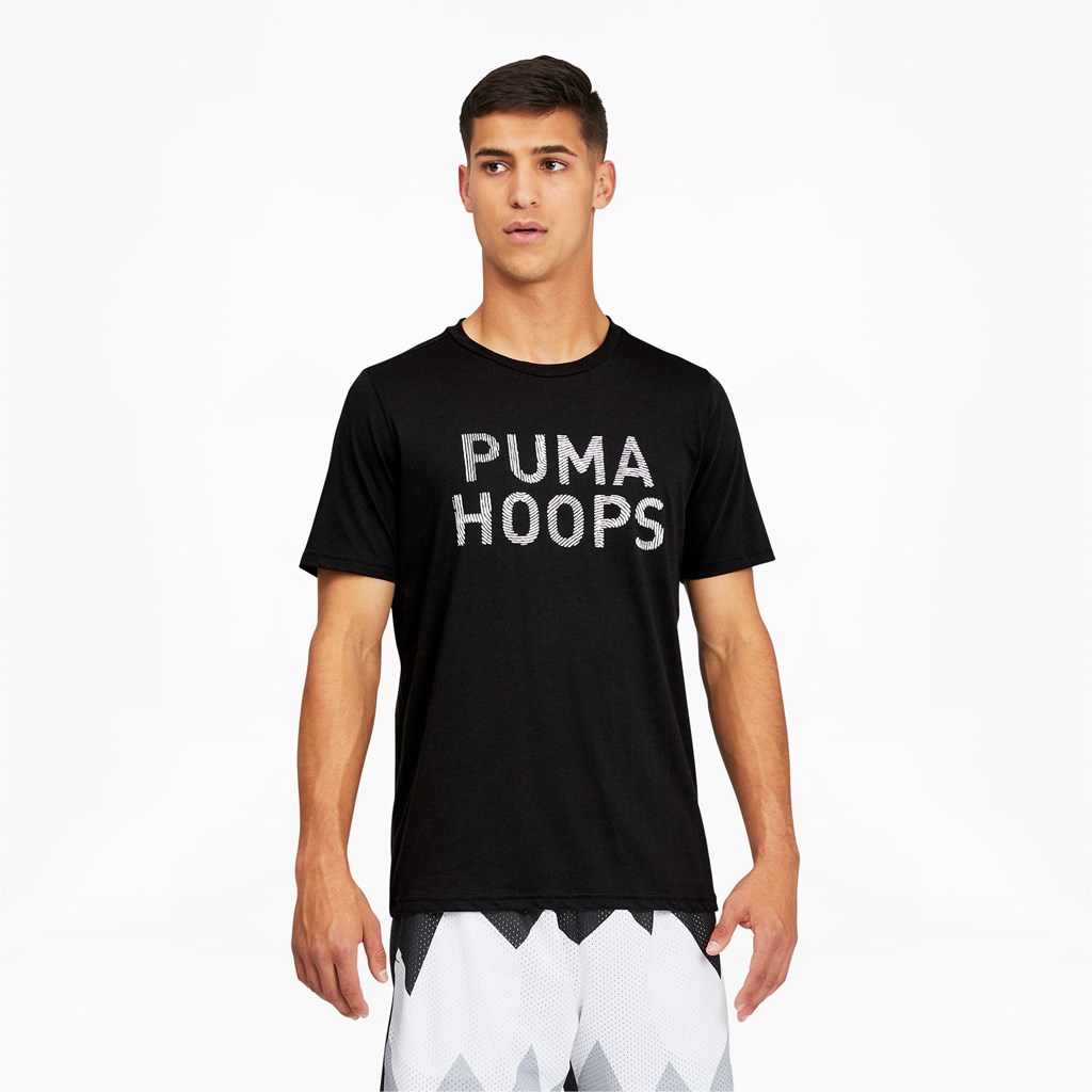 Puma All Tournament Basketball Løbe T-shirt Herre Sort | 370461PTS