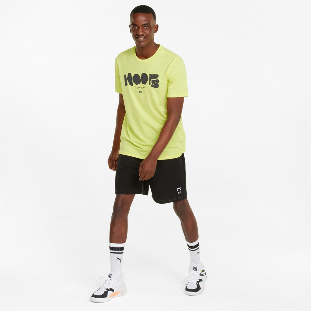 Puma All Tournament Basketball Løbe T-shirt Herre Citron | 504623ERG