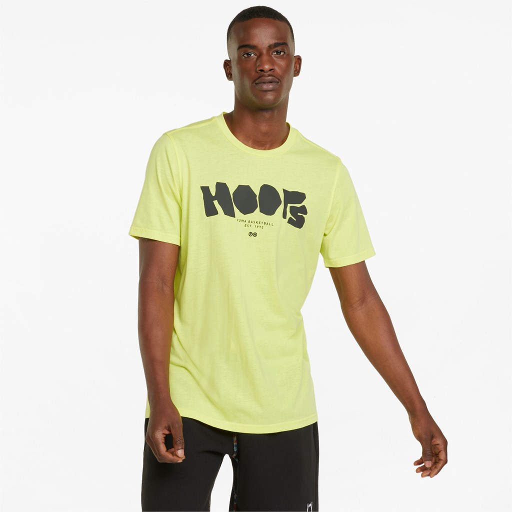 Puma All Tournament Basketball Løbe T-shirt Herre Citron | 504623ERG