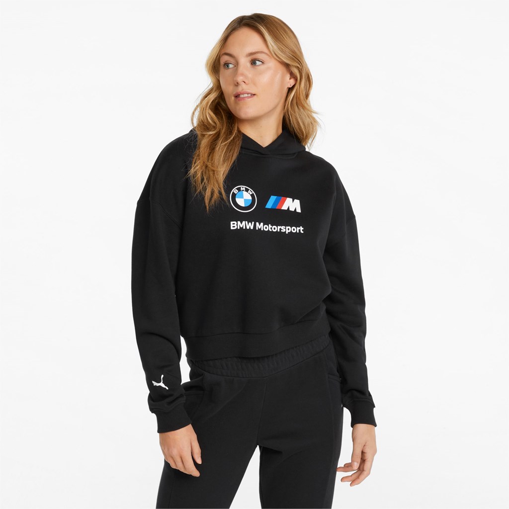 Puma BMW M Motorsport Essentials Logo Hættetrøje Dame Sort | 798543ZME