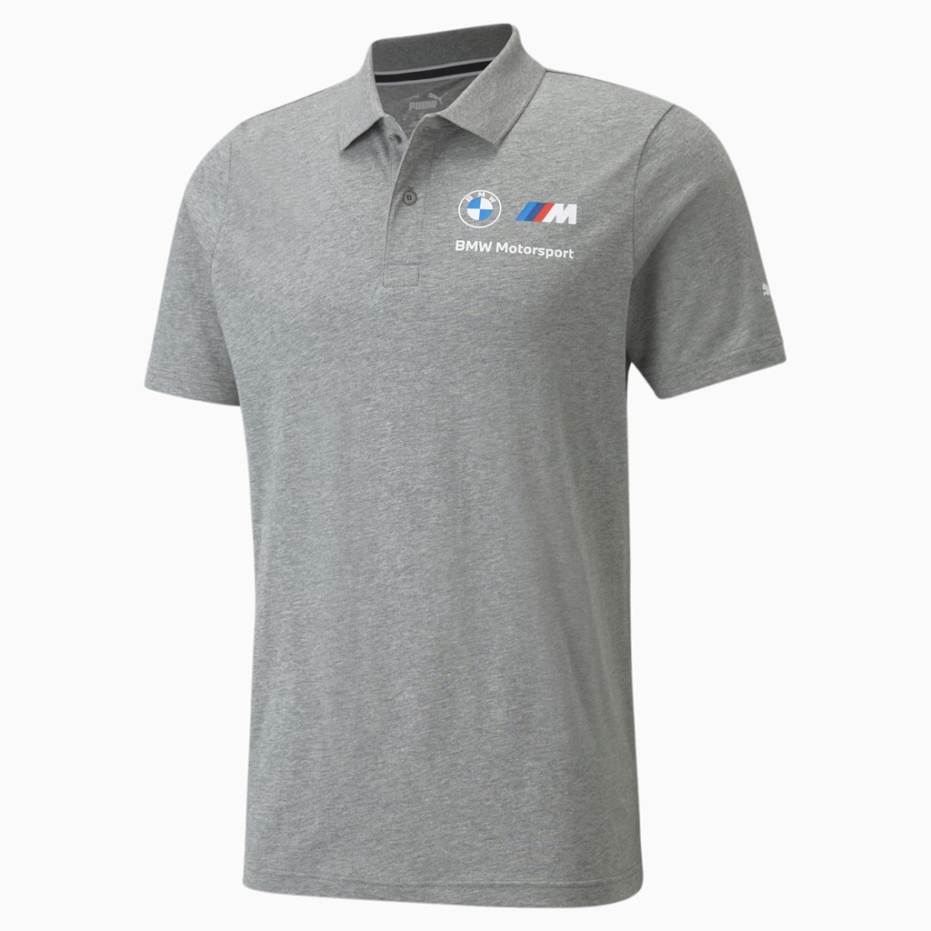 Puma BMW M Motorsport Essentials Polo Shirt Herre Medium Gray Heather | 307265ANZ