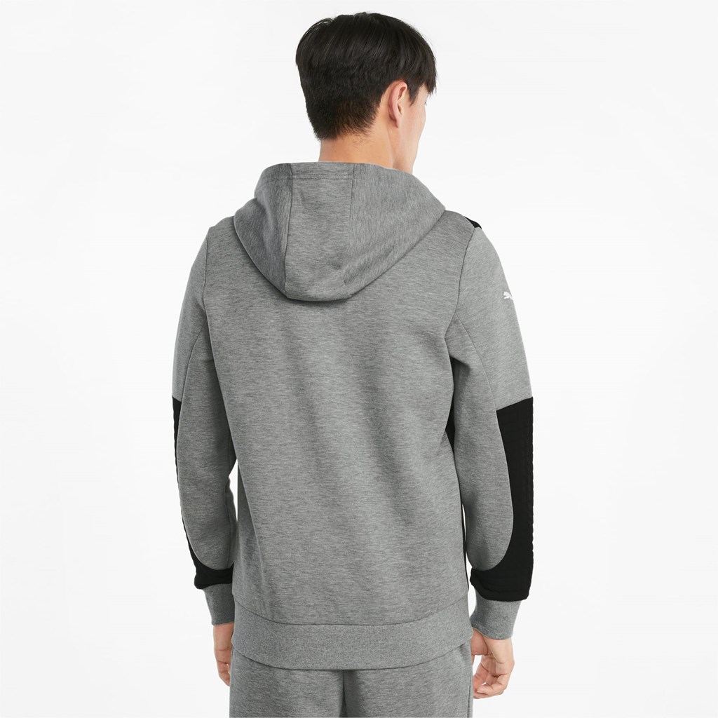 Puma BMW M Motorsport Full-Zip Hættetrøje Herre Medium Gray Heather | 140359BYL