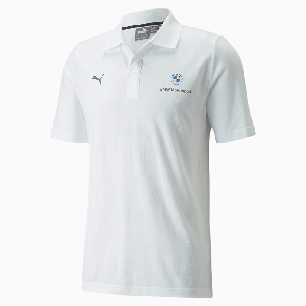 Puma BMW M Motorsport Jacquard Polo Shirt Herre Hvide | 064578VRO