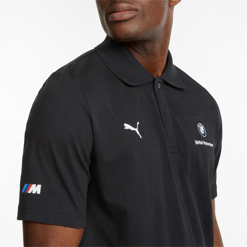 Puma BMW M Motorsport Jacquard Polo Shirt Herre Sort | 219805VGN