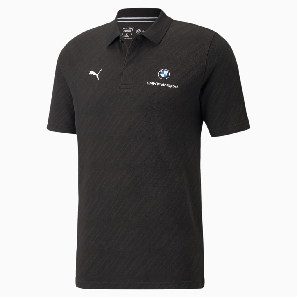 Puma BMW M Motorsport Jacquard Polo Shirt Herre Sort | 420875FRG