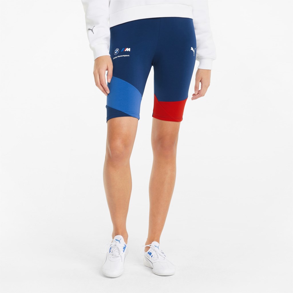 Puma BMW M Motorsport Statement Kort Leggings Dame Blå | 627184IPN