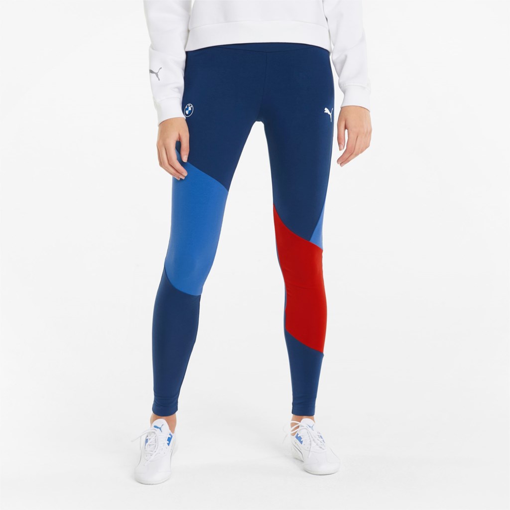 Puma BMW M Motorsport Statement Leggings Dame Blå | 976413LAE