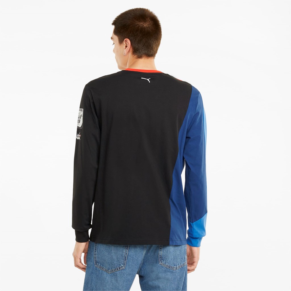 Puma BMW M Motorsport Street Long Sleeve Løbe T-shirt Herre Rød | 165389FVE