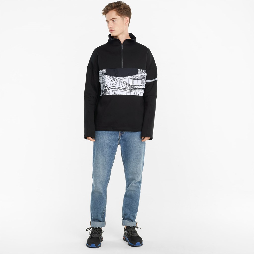 Puma BMW M Motorsport Street Moto Sweatshirt Herre Sort | XE9654207