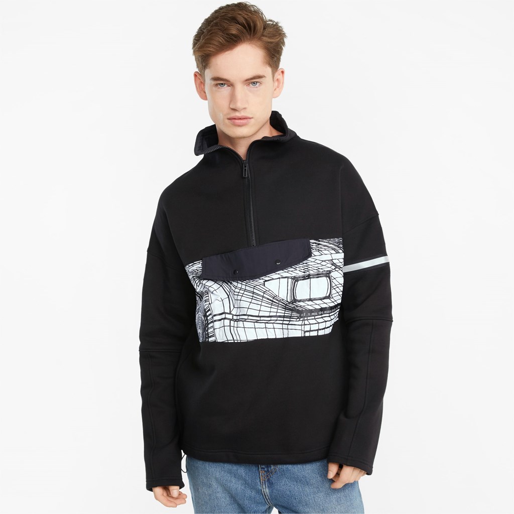 Puma BMW M Motorsport Street Moto Sweatshirt Herre Sort | XE9654207