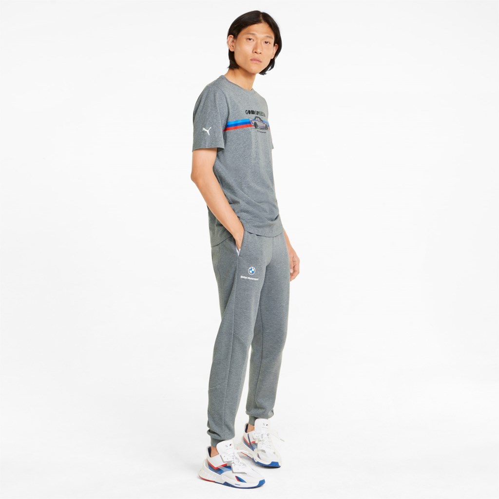 Puma BMW M Motorsport Sweatpants Herre Medium Gray Heather | KA9860153