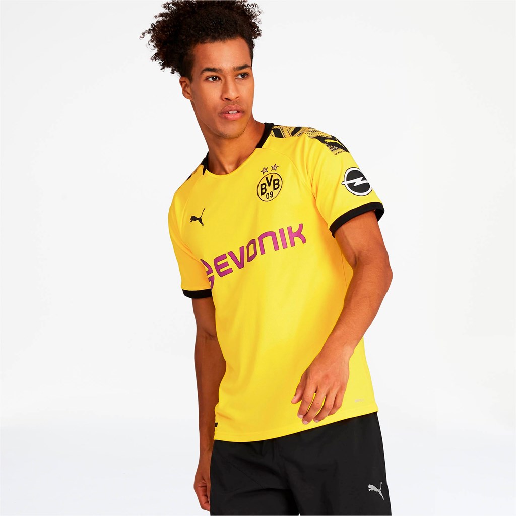 Puma BVB Home Replica Jersey Herre Gul Sort | 740391LQZ