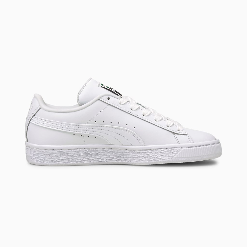 Puma Basket Classic XXI JR Sneakers Drenge Hvide Hvide | 485612KRY