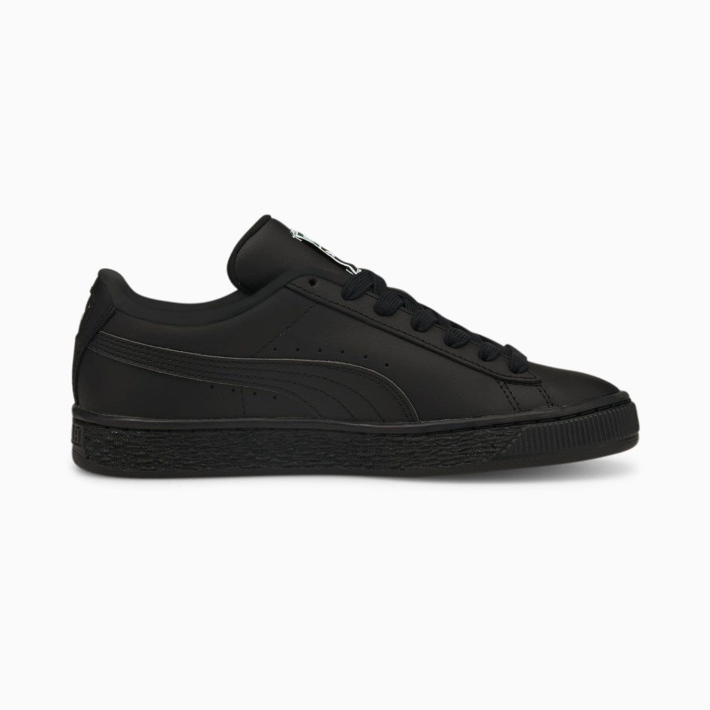 Puma Basket Classic XXI JR Sneakers Drenge Sort Sort | 805916WOP