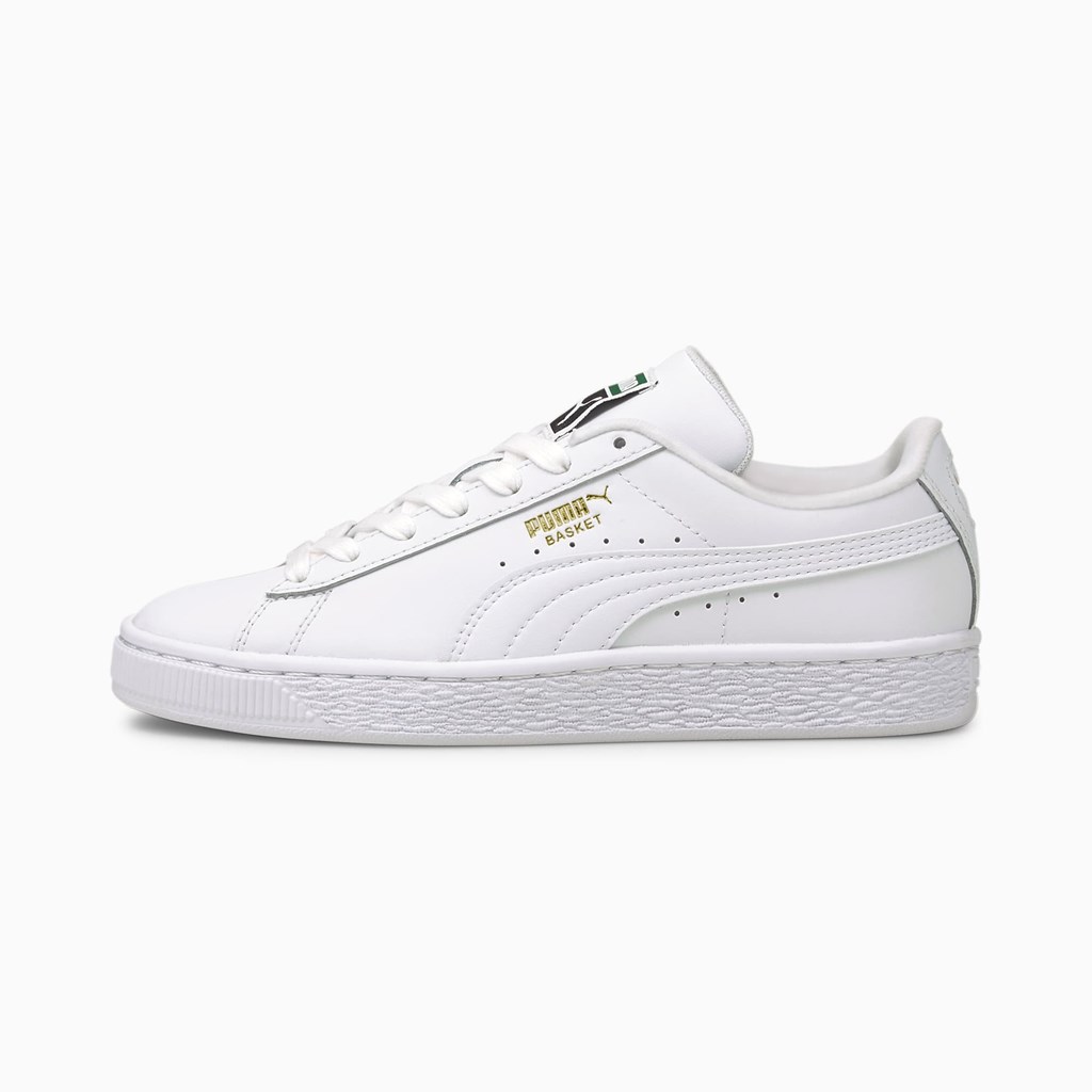 Puma Basket Classic XXI JR Sneakers Pige Hvide Hvide | GV9326187