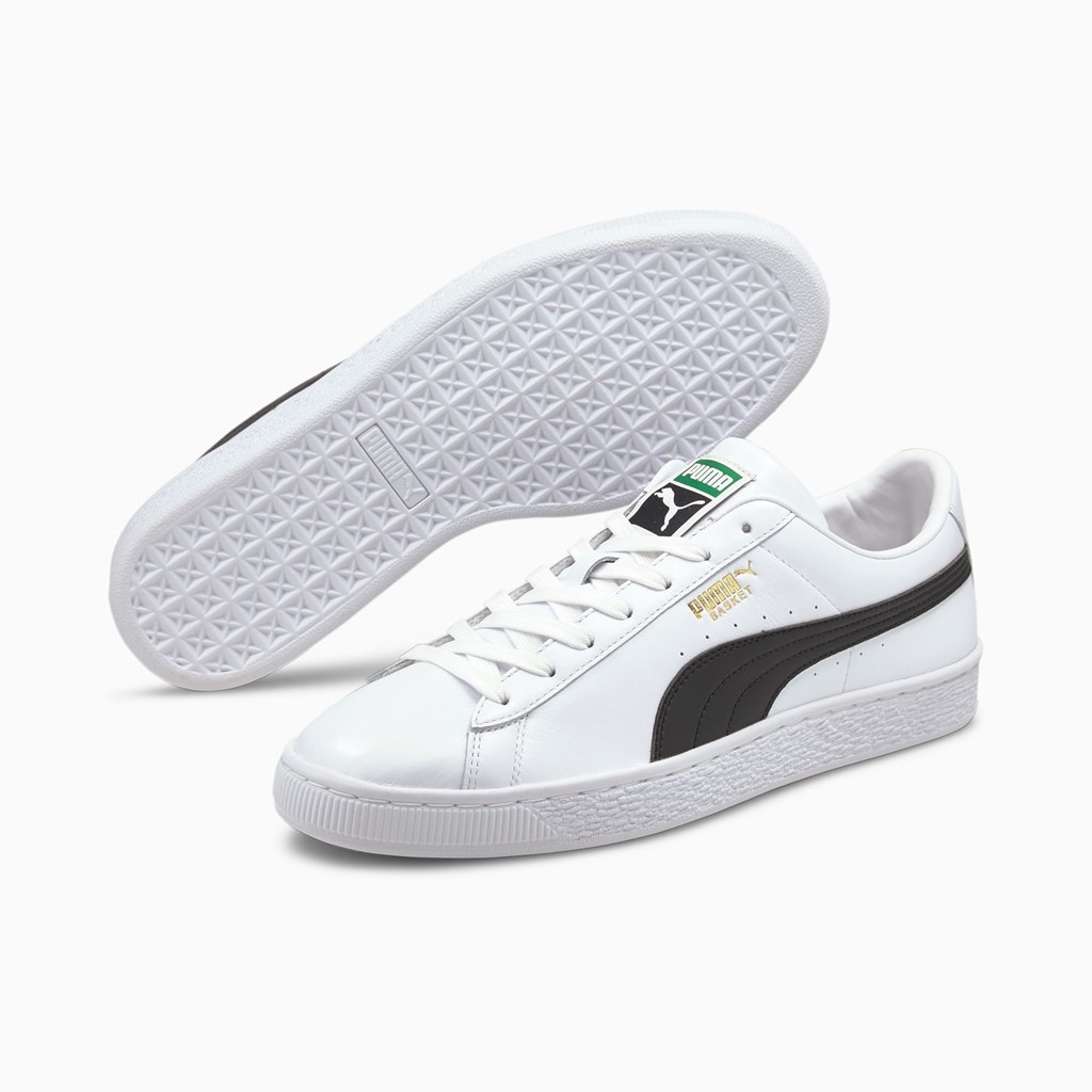 Puma Basket Classic XXI Sneakers Herre Hvide Sort | JI1587206