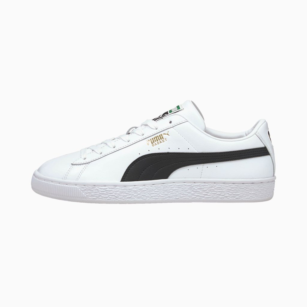 Puma Basket Classic XXI Sneakers Herre Hvide Sort | JI1587206