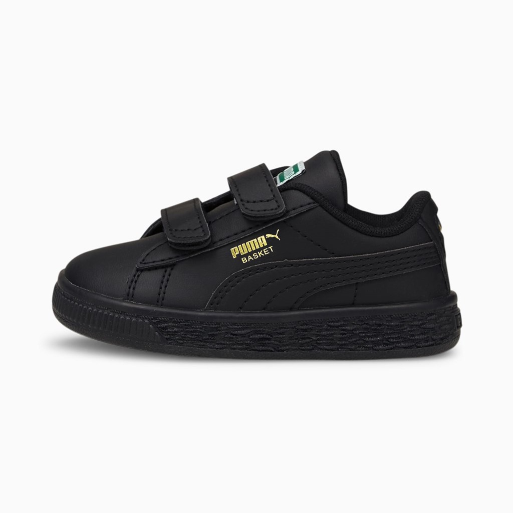 Puma Basket Classic XXI Toddler Sneakers Drenge Sort Sort | 051862EDP