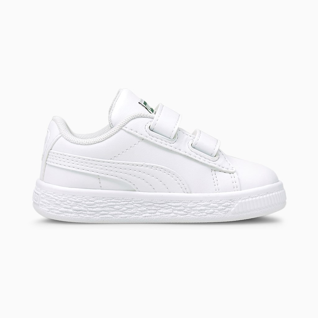 Puma Basket Classic XXI Toddler Sneakers Pige Hvide Hvide | 194036OGD