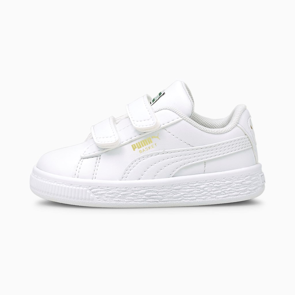 Puma Basket Classic XXI Toddler Sneakers Pige Hvide Hvide | 194036OGD