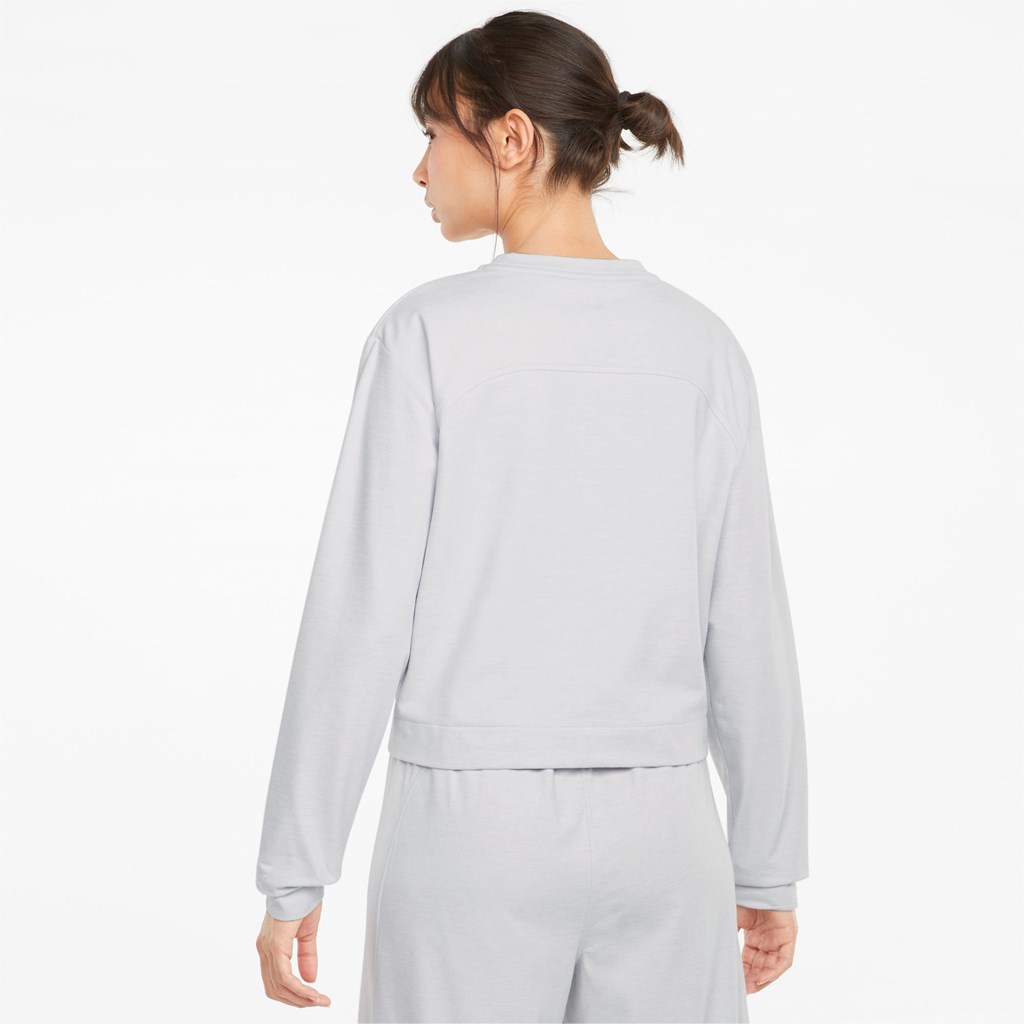 Puma CLOUDSPUN Crew Neck Trænings Sweatshirt Dame Nimbus Cloud Heather | SI7438501