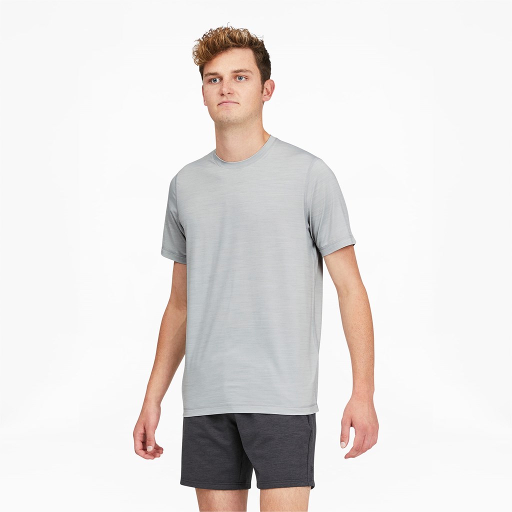 Puma CLOUDSPUN GRYLBL Golf Løbe T-shirt Herre High Rise Heather | 751649AKJ