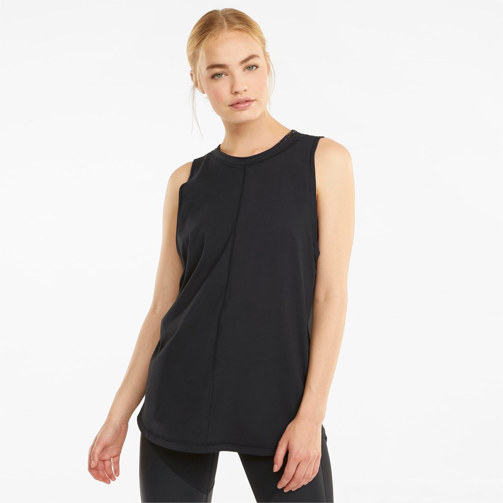 Puma CLOUDSPUN High Neck Trænings Tank Tops Dame Sort | FD9165472