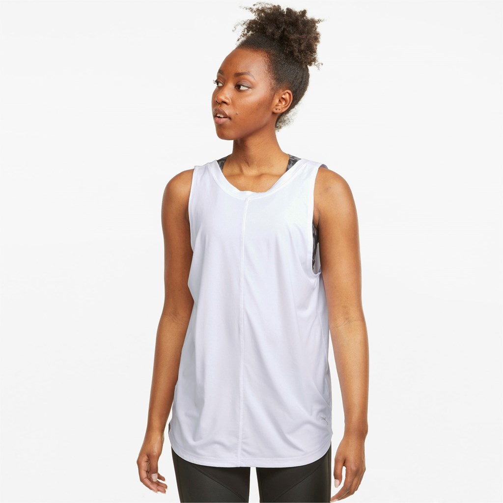 Puma CLOUDSPUN High Neck Trænings Tank Tops Dame Hvide | RU7860519