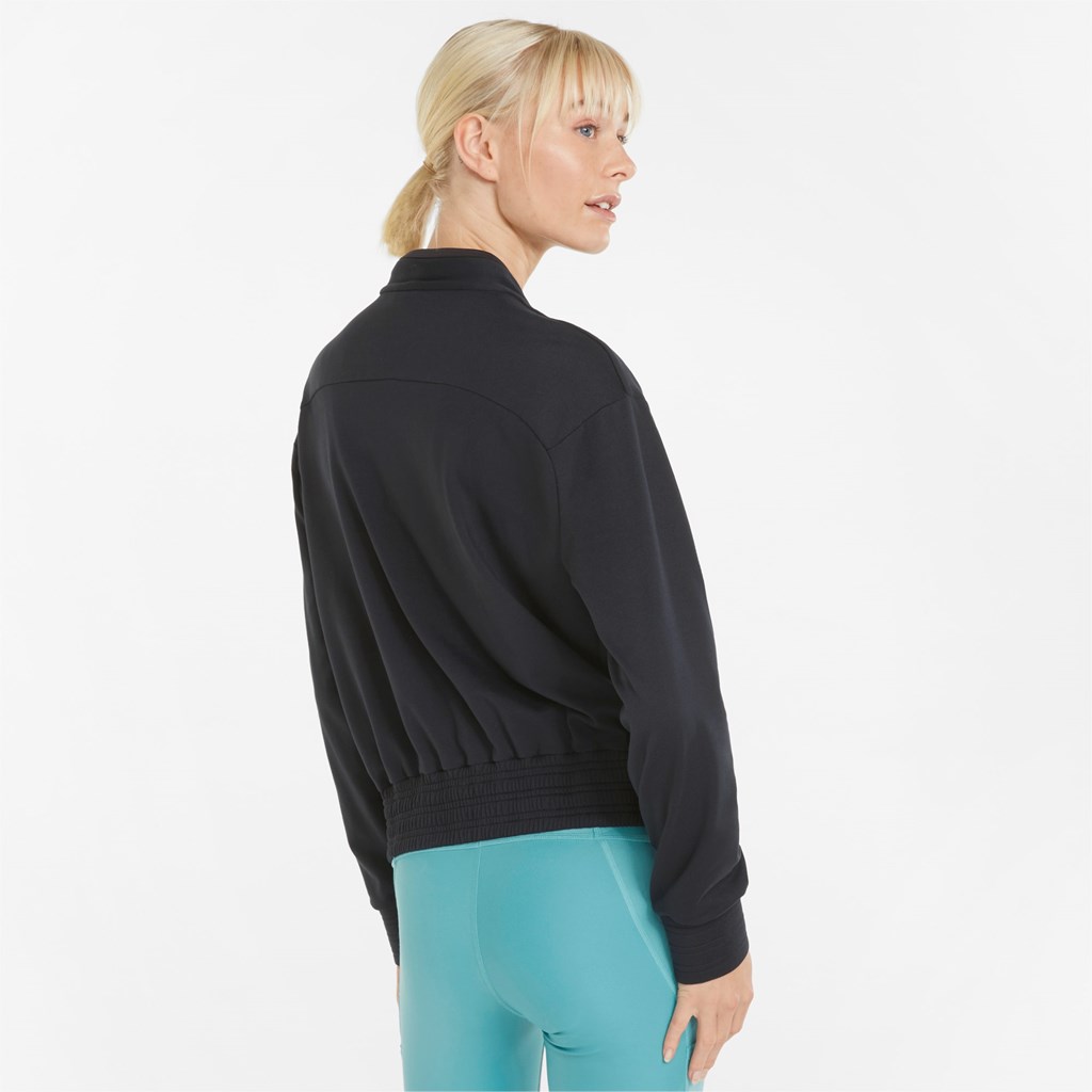 Puma CLOUDSPUN Mode Luxe Trænings Sweatshirt Dame Sort | CH3564812