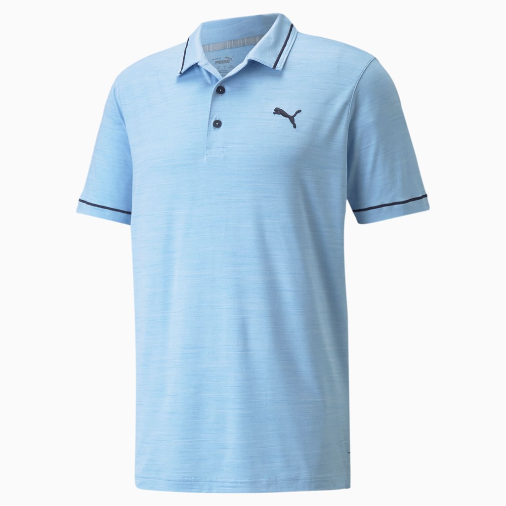 Puma CLOUDSPUN Monarch Golf Polo Shirt Herre Blå Mørkeblå | 542713NIM