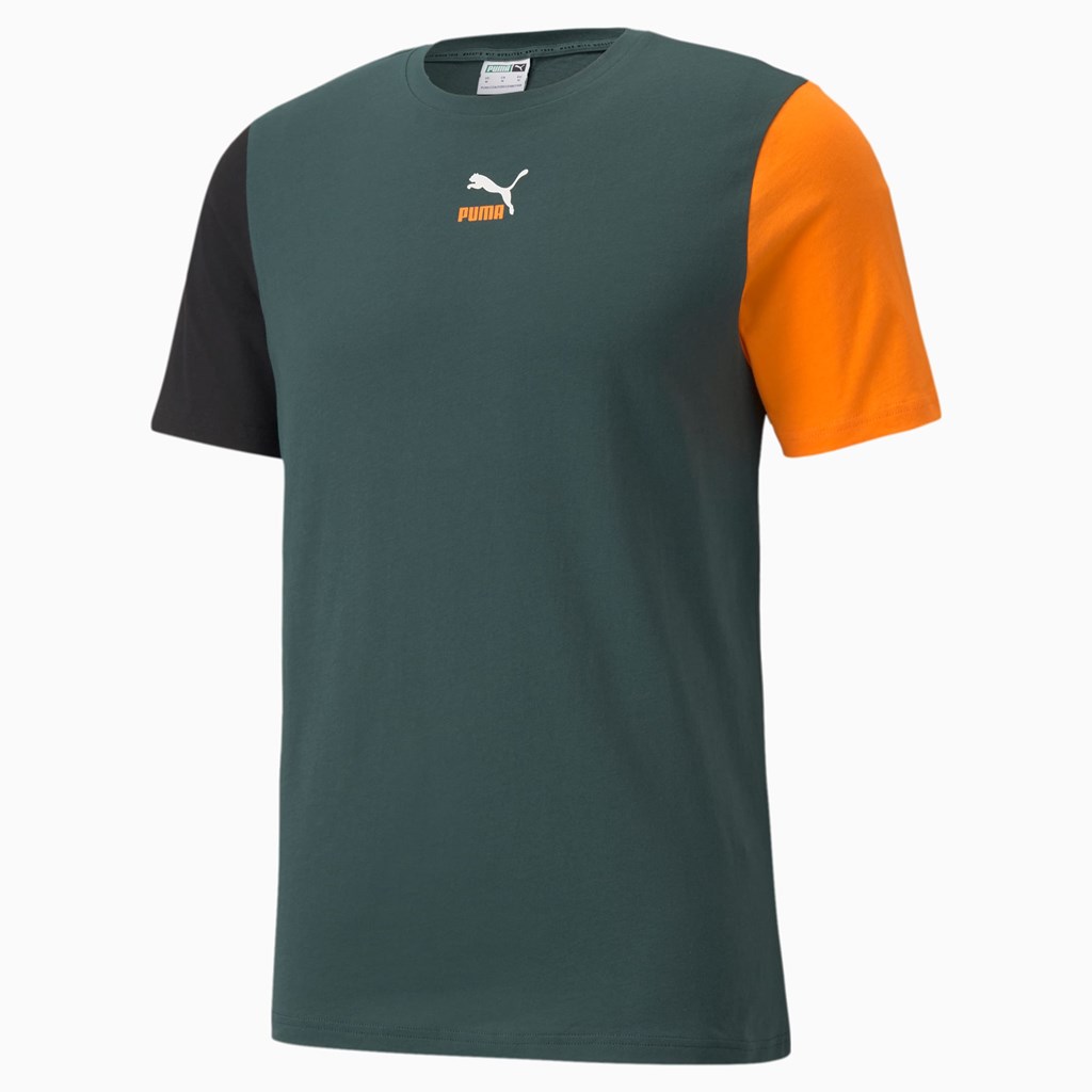 Puma CLSX Løbe T-shirt Herre Grøn | 015867GBI