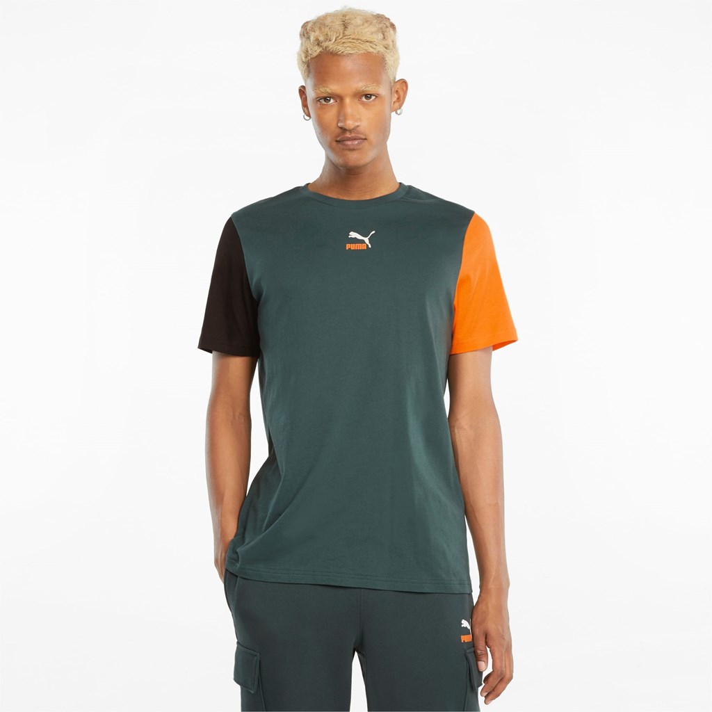 Puma CLSX Løbe T-shirt Herre Grøn | 015867GBI