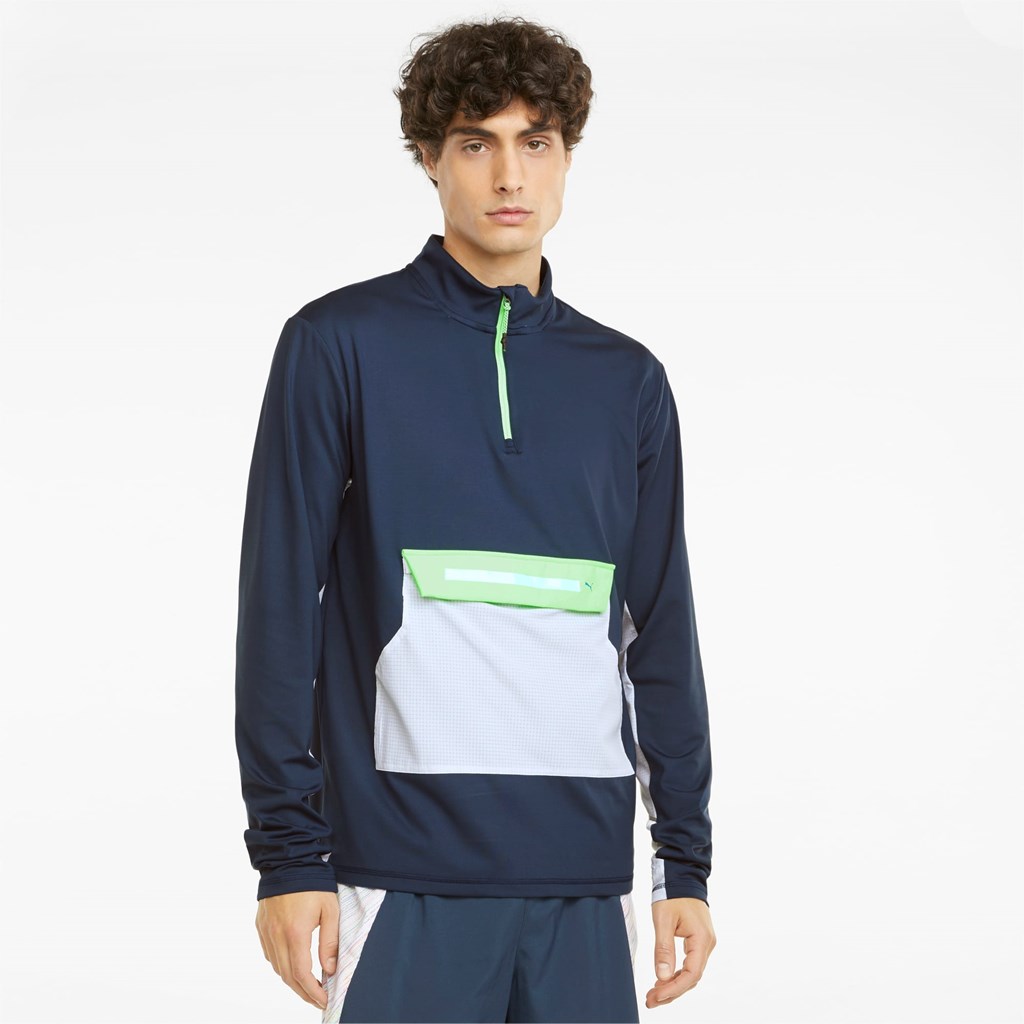 Puma COOLADAPT Half-Zip Løbetop Herre Grøn | 024651GLI