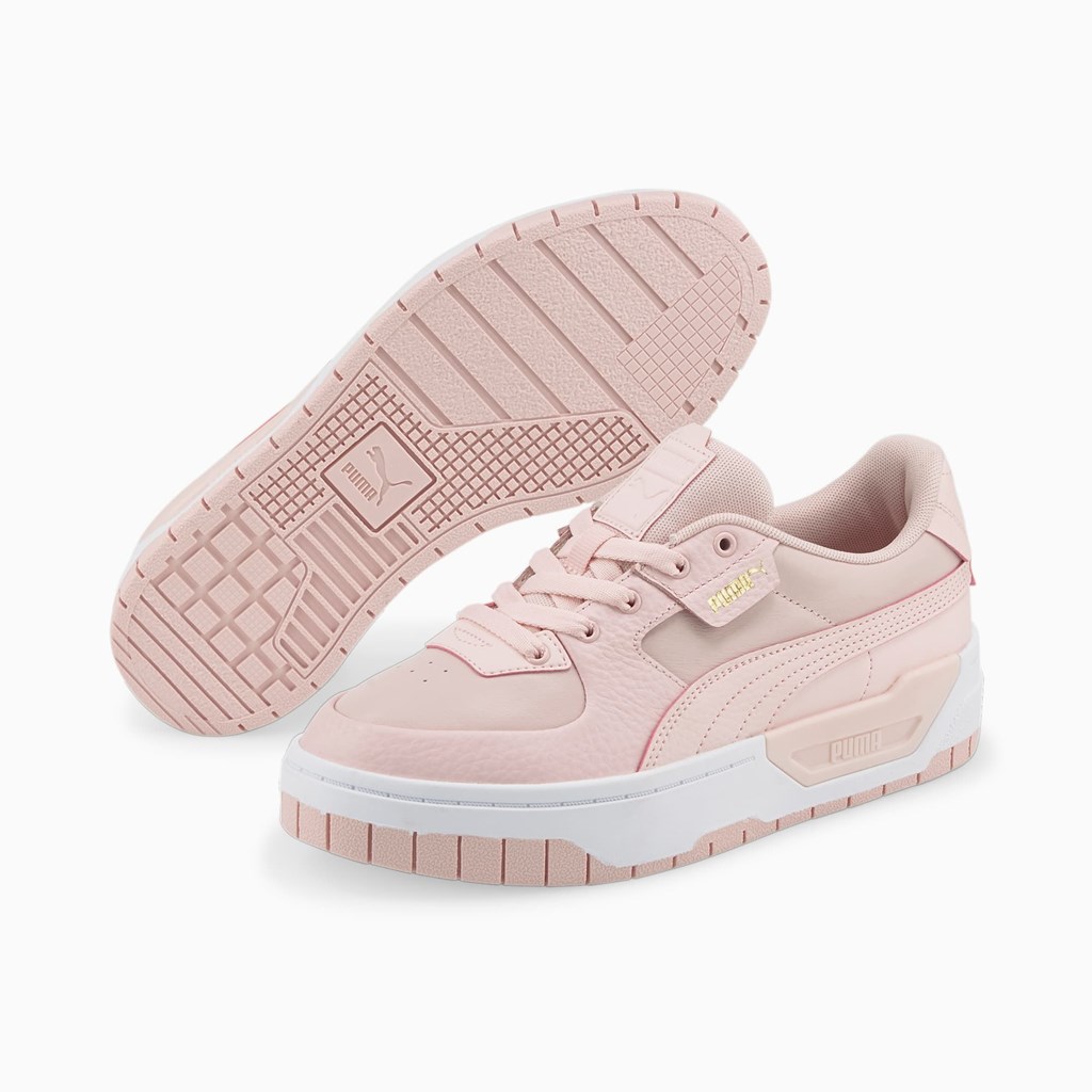 Puma Cali Dream Læder Sneakers Dame Lyserød Hvide | GD7218603