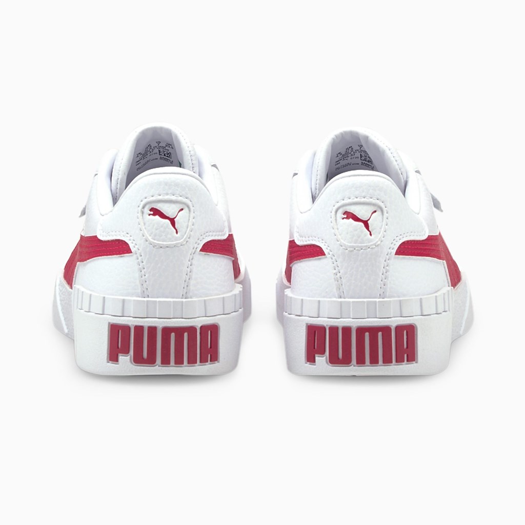 Puma Cali Sneakers Dame Hvide Rød | OF9562147