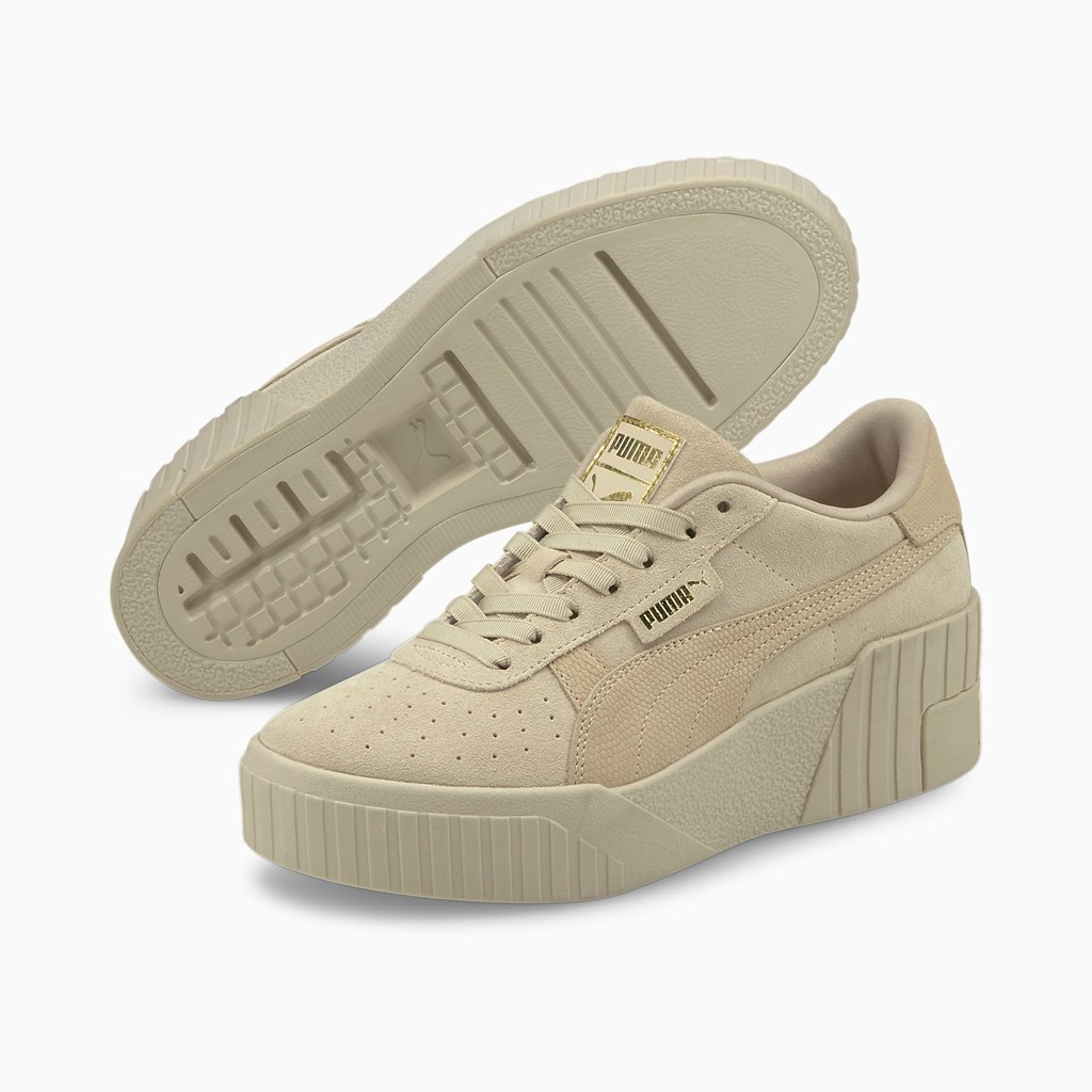 Puma Cali Wedge Tonal Sneakers Dame Guld | AD6290315