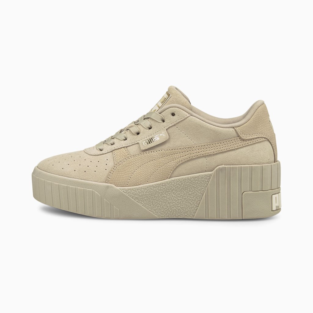 Puma Cali Wedge Tonal Sneakers Dame Guld | AD6290315