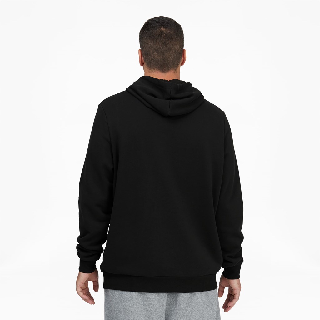 Puma Classic Logo Hoodie FL BT Hættetrøje Herre Sort Hvide | 614035DMW