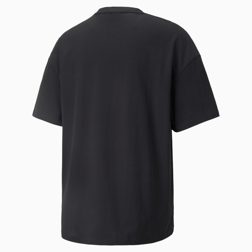 Puma Classics Boxy Løbe T-shirt Herre Sort | 308729KFZ