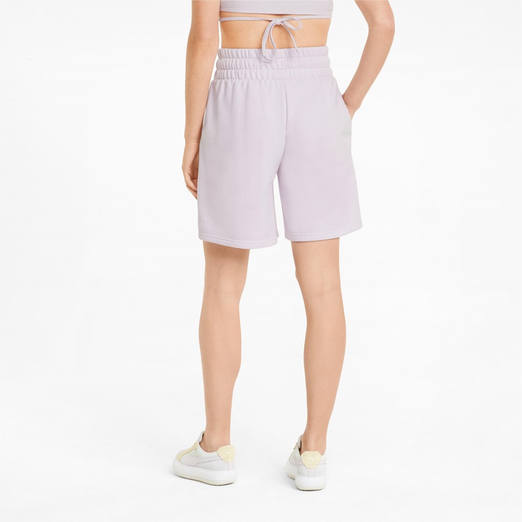 Puma Classics High-Talje Shorts Dame Lavendel | 481096DHE