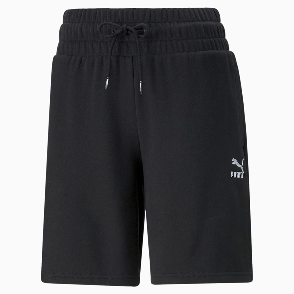 Puma Classics High-Talje Shorts Dame Sort | 364290BXV