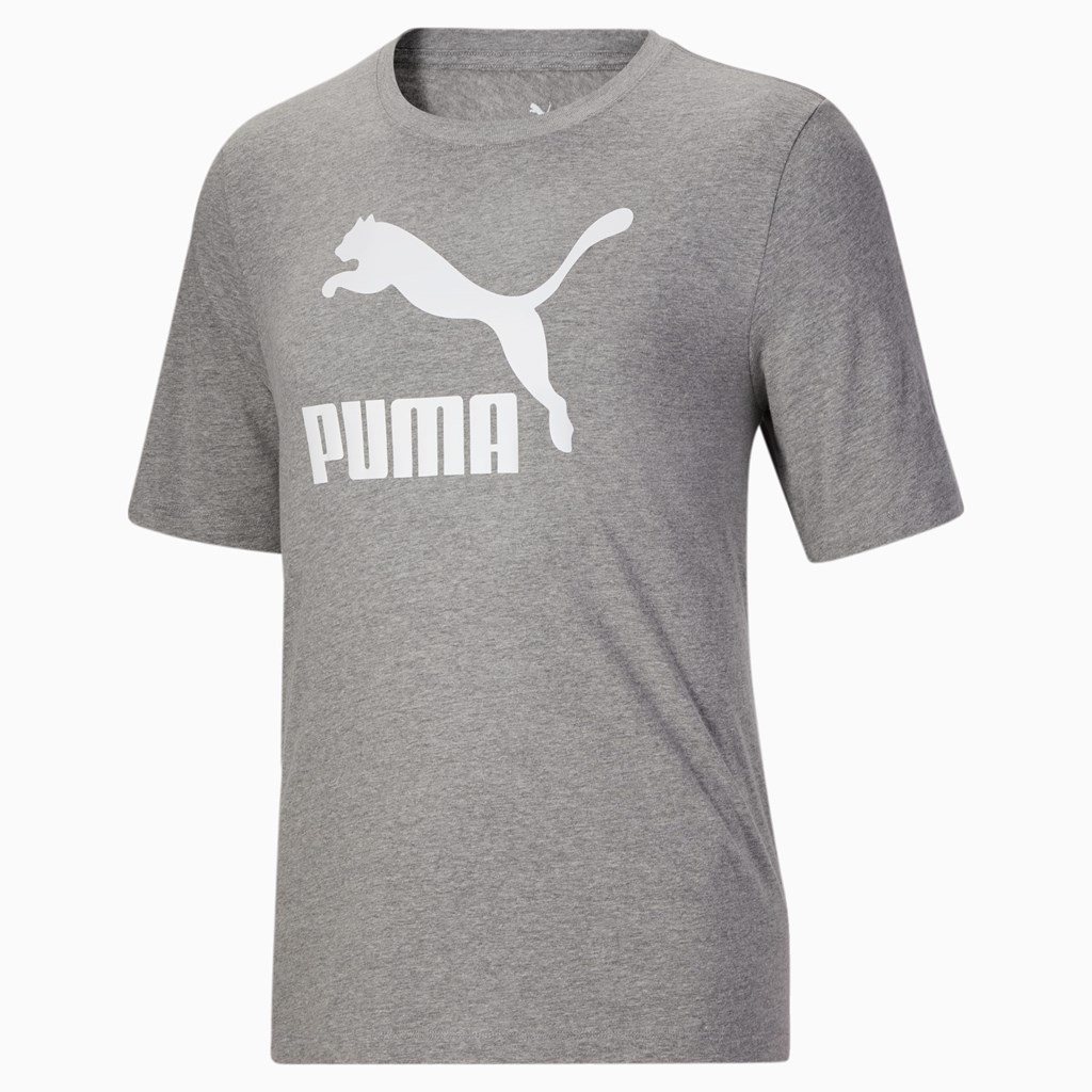 Puma Classics Logo BT Løbe T-shirt Herre Hvide | 263957XUM