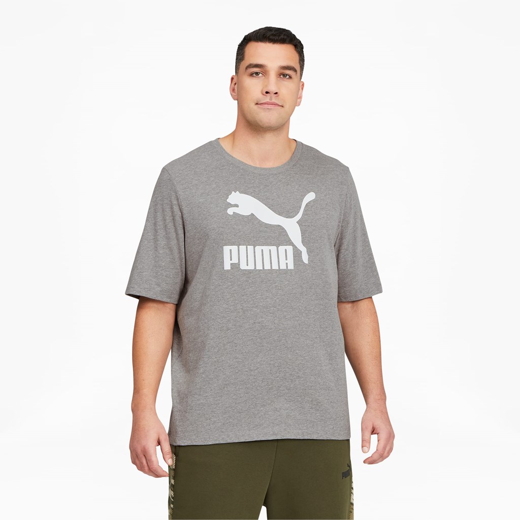 Puma Classics Logo BT Løbe T-shirt Herre Hvide | 263957XUM