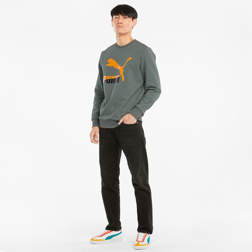 Puma Classics Logo Crew Neck Trøjer Herre Grøn | IW3501479