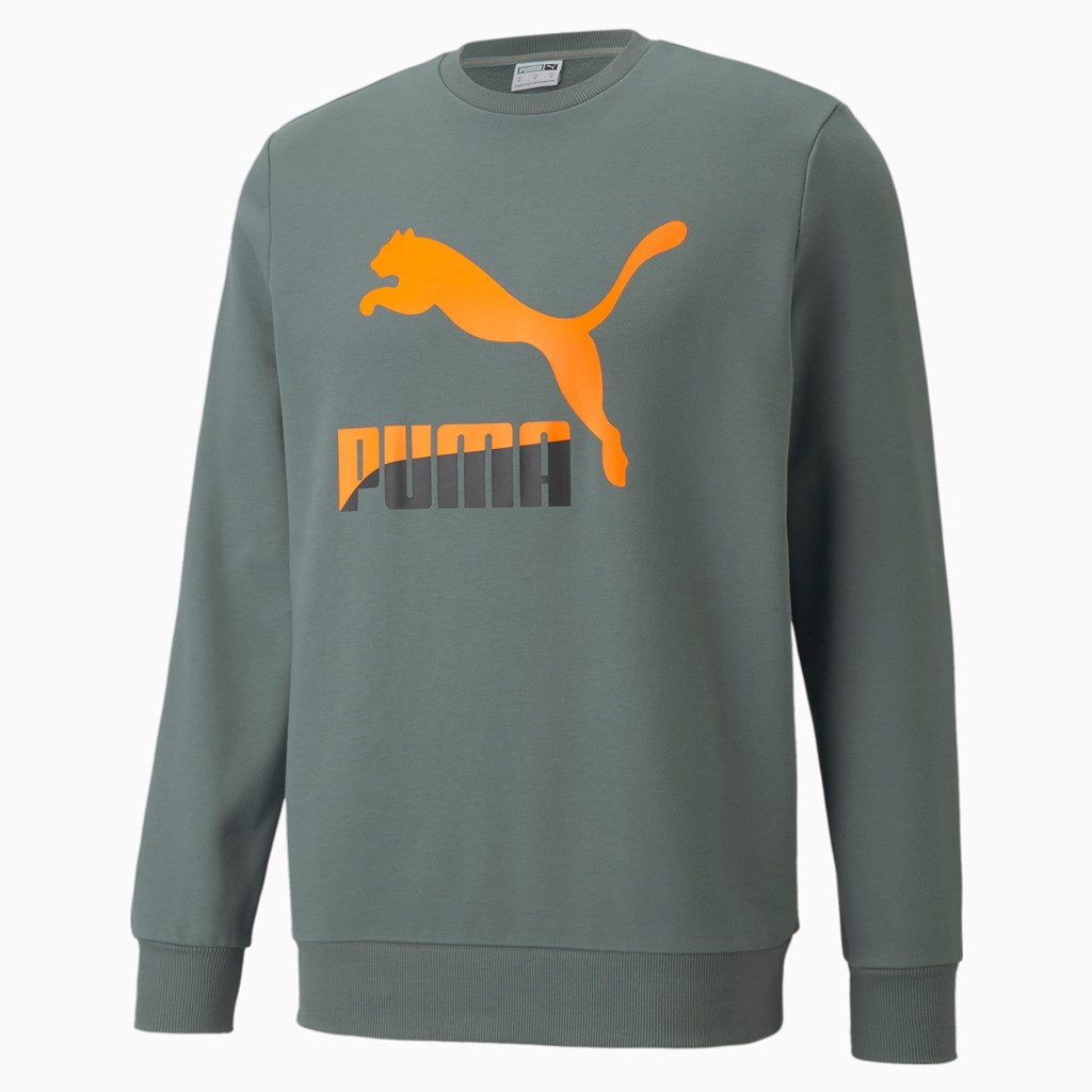 Puma Classics Logo Crew Neck Trøjer Herre Grøn | IW3501479