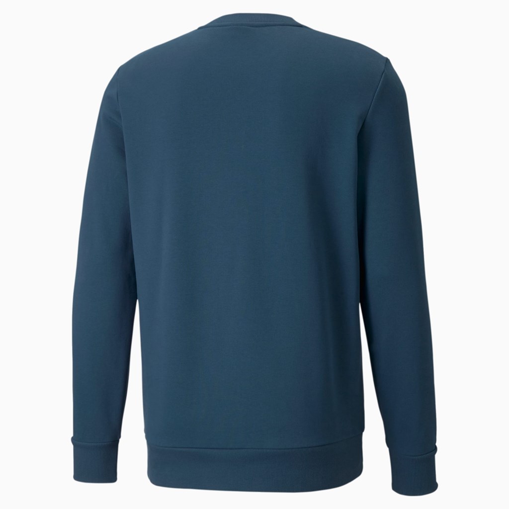 Puma Classics Logo Crew Neck Trøjer Herre Blå Hvide | PK3025197