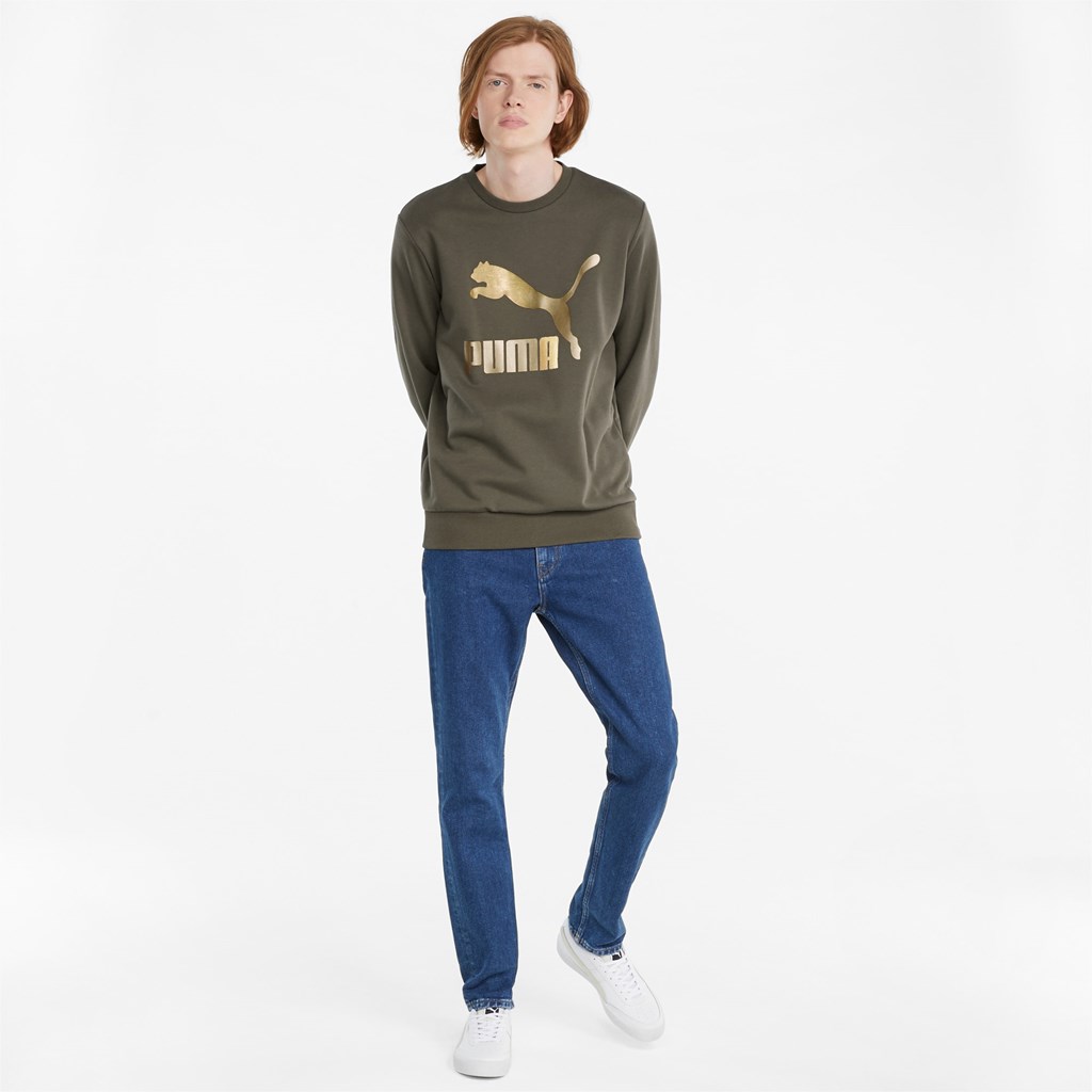 Puma Classics Logo Crew Neck Trøjer Herre Grape Leaf | SO8649027