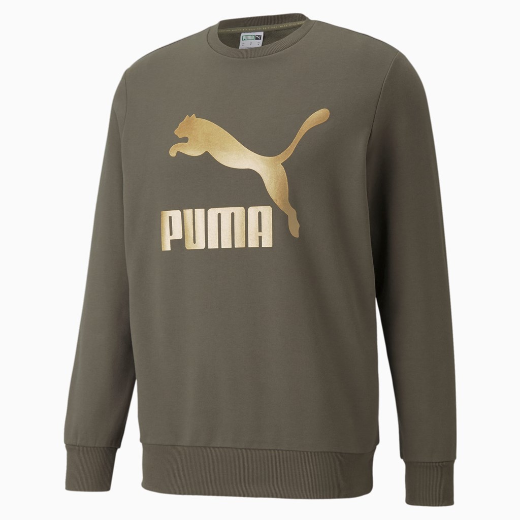 Puma Classics Logo Crew Neck Trøjer Herre Grape Leaf | SO8649027